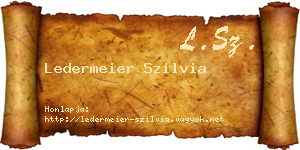 Ledermeier Szilvia névjegykártya